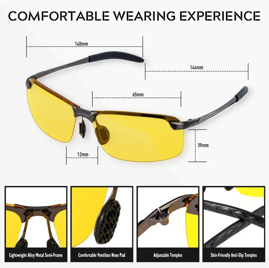 Anti-Glare Night Driving Glasses for Men and Women, Enhance Vision–Fast shipping 2
