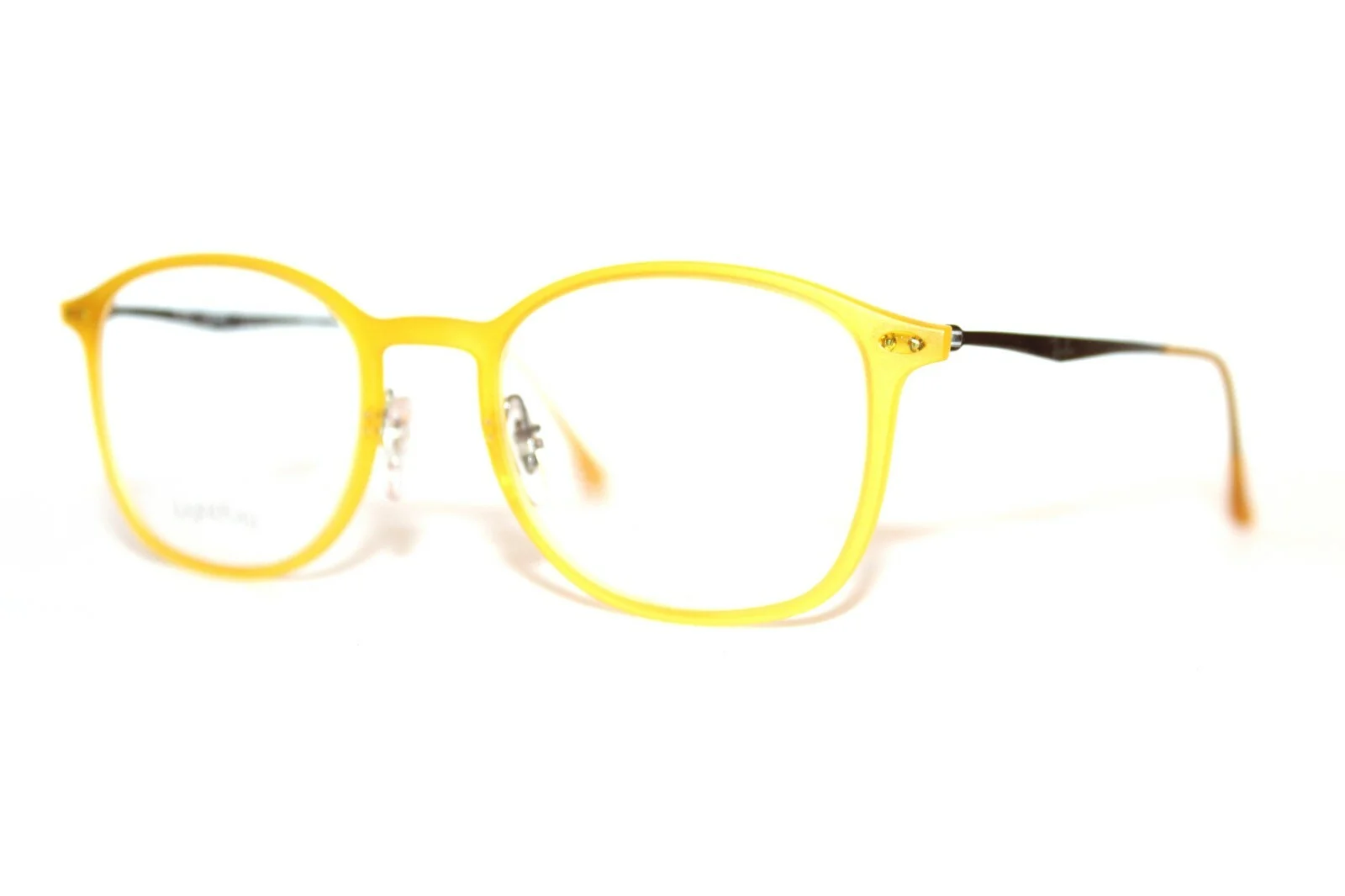 BRAND NEW RAY BAN RB 7051 5519 LIGHTRAY MATTE YELLOW EYEGLASSES 49-20-140 ITALY