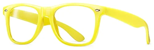 Clear Lens Non-Prescription Retro Fashion Nerd Glasses for Men Women - Cosplay Costume Fake Eyeglasses Frame