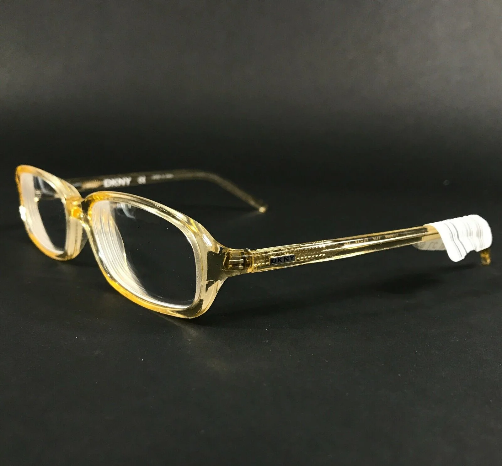 DKNY Eyeglasses Frames DY4544 3215 Clear Yellow Rectangular Full Rim 50-16-135