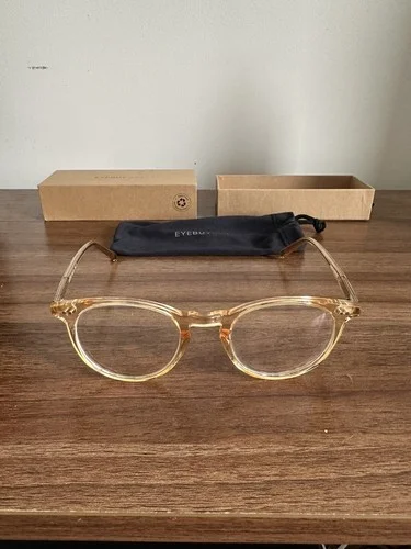 Eyebuydirect Kyoto 48-21-140 C1 Clear Yellow Eyeglasses FRAMES ONLY 2