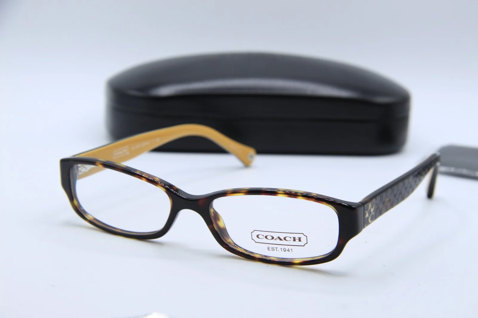 NEW COACH HC 6001 5055 HAVANA YELLOW AUTHENTIC FRAMES EYEGLASSES 50-15