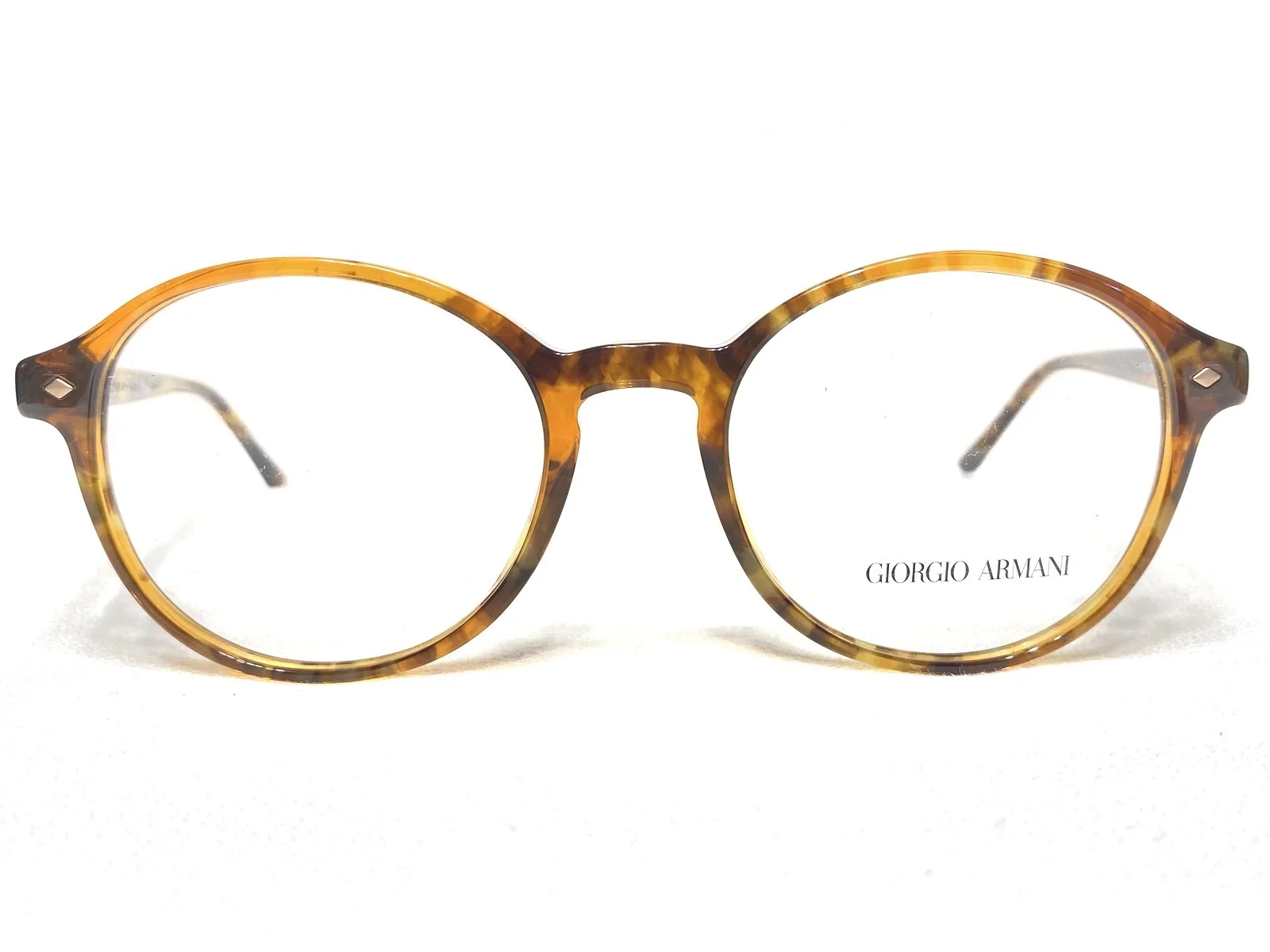 NEW Giorgio Armani AR7004 5191 Mens Yellow Havana Round Eyeglasses Frames 51/19