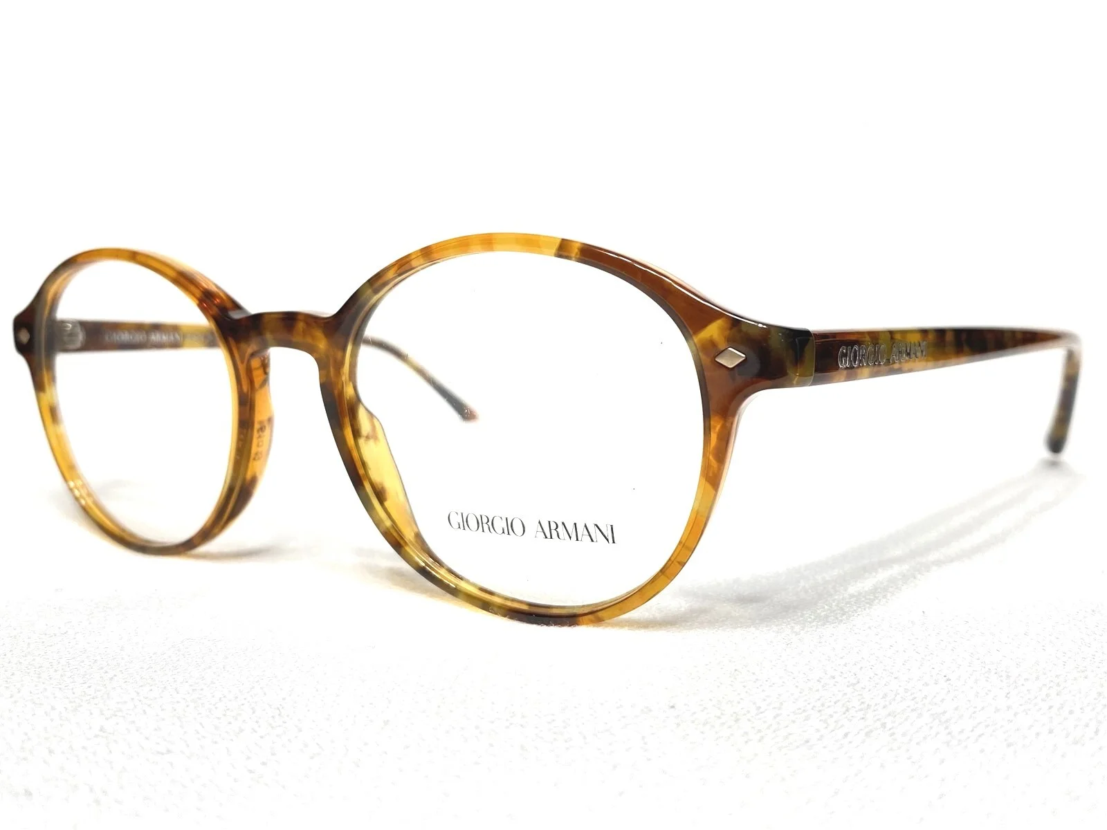NEW Giorgio Armani AR7004 5191 Mens Yellow Havana Round Eyeglasses Frames 51/19 2