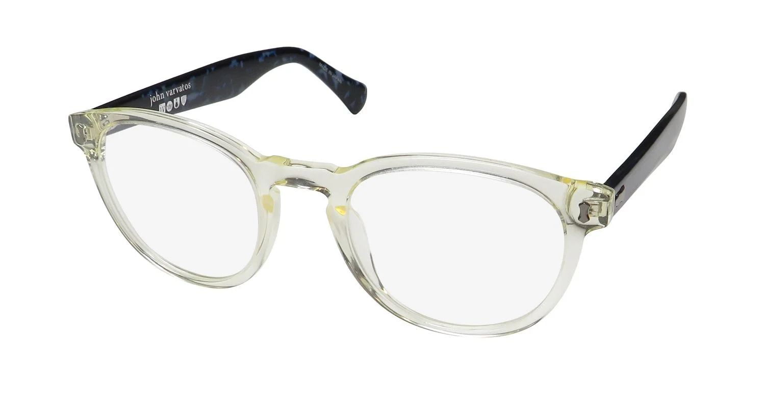 NEW JOHN VARVATOS V416 GLASSES YELLOW CRYSTAL 49-21-145 JAPAN PLASTIC YELLOW