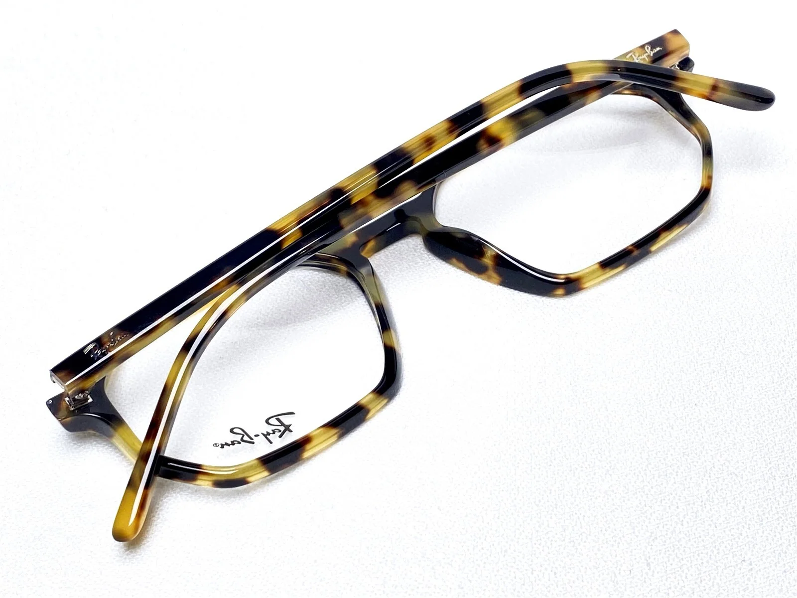 NEW Ray Ban RB5370 5879 Unisex Yellow Havana Rectangle Eyeglasses Frames 53/19 2