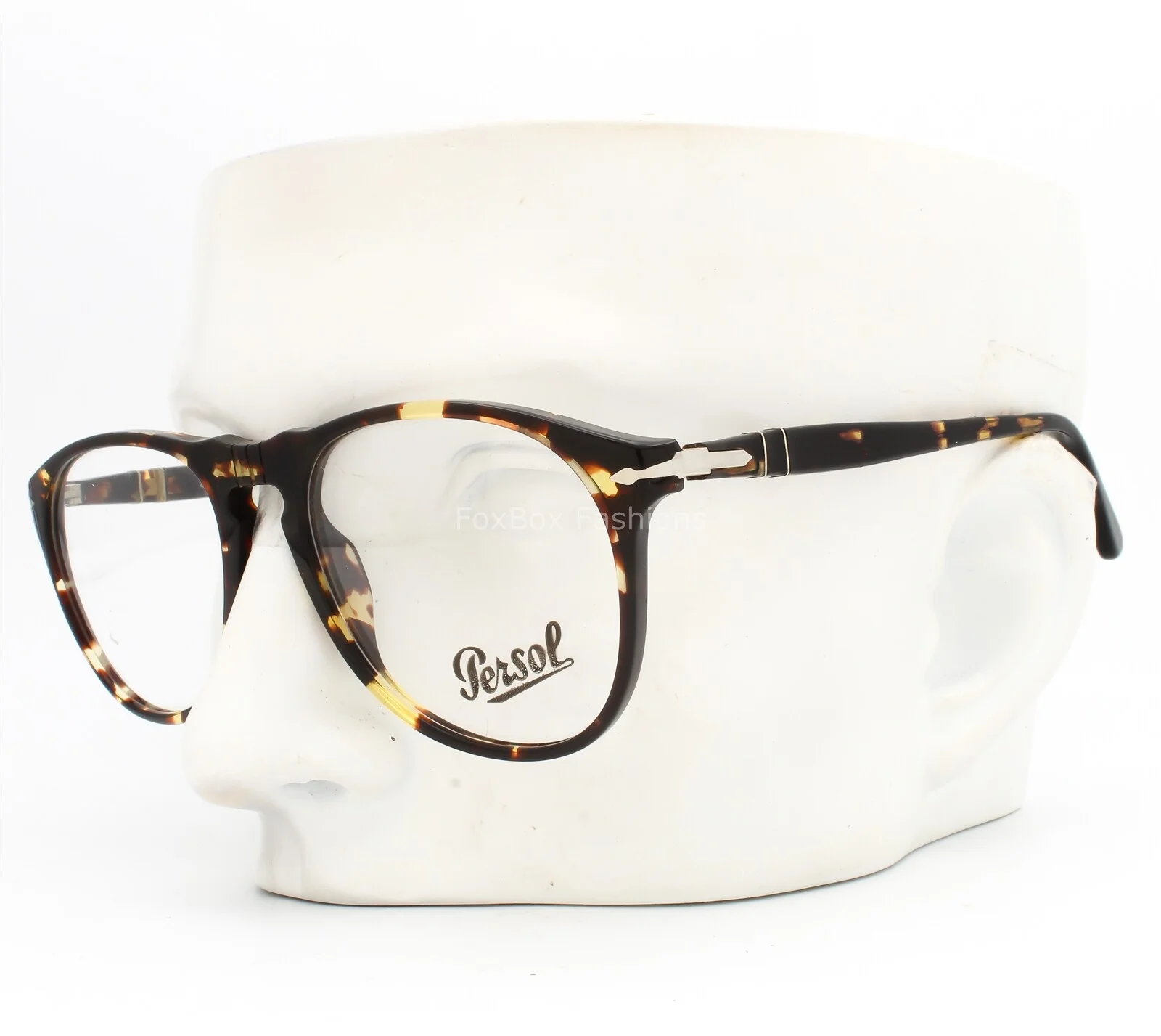 Persol 9649-V 985 Eyeglasses Glasses Crystal Brown Yellow Havana 52-18-145