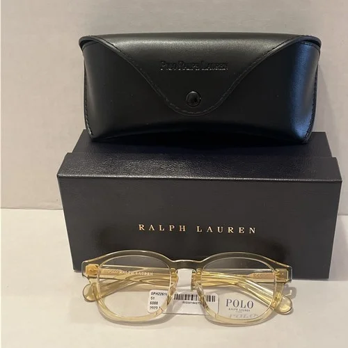 Polo PH2261U Eyeglasses Shiny Transparent Yellow Square 51mm New 100% Authentic 2