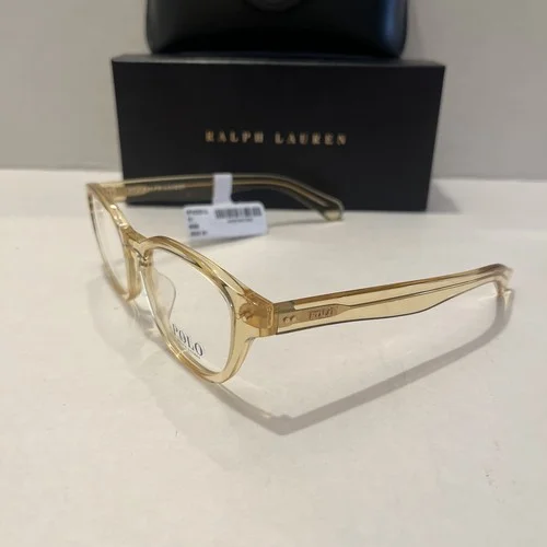 Polo PH2261U Eyeglasses Shiny Transparent Yellow Square 51mm New 100% Authentic 3
