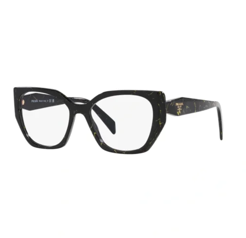 PRADA PR 18WV 19D1O1 Eyeglasses Black Yellow Marble Frame 54mm