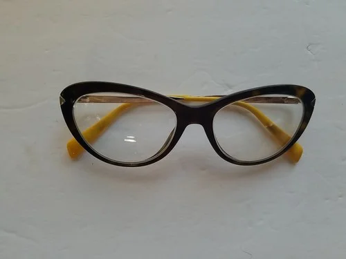 Prada VPR08R 2AU-101 Eyeglasses Frames Yellow Tortoise Cat Eye