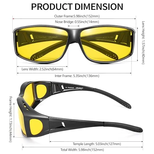Top Anti-glare Day Night Vision Glasses Polarized Sunglasses Goggles For Driver 2