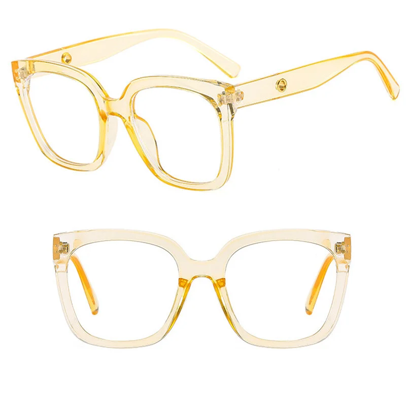 Women Oversize Anti Blue Light Eyeglasses Clear Lens Square Glasses Frames New