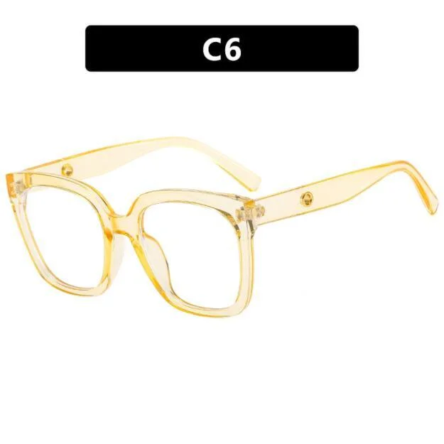 Women Oversize Anti Blue Light Eyeglasses Clear Lens Square Glasses Frames New 2